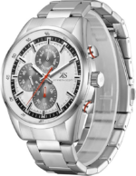 Kenneth Scott Men’s Multi Function Watch | White Dial, Silver Case & Strap, Round, 47mm-K24117-SBSW - Image 5