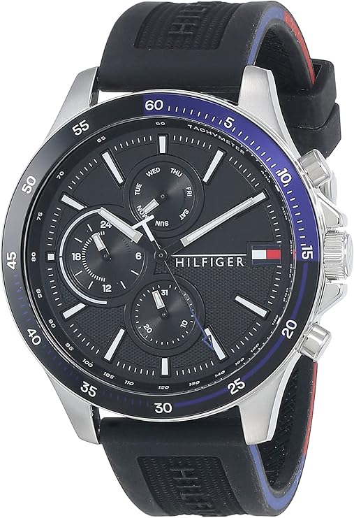 7108J3PdqlL._AC_SY741_ Tommy Hilfiger Bank Black Men Watch TH1791724/NCTH1791724 - Image 1
