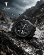TORQUE SERIES LUXUARY CAR SPINNER WHEEL WATCHES WITH WHITE STRAP BY VOGUE VENUE - Image 4
