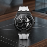 TORQUE SERIES LUXUARY CAR SPINNER WHEEL WATCHES WITH WHITE STRAP BY VOGUE VENUE