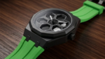 TORQUE SERIES LUXUARY CAR SPINNER WHEEL WATCHES WITH GREEN STRAP BY VOGUE VENUE - Image 2