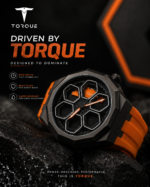 TORQUE SERIES LUXUARY CAR SPINNER WHEEL WATCHES WITH ORANGE STRAP BY VOGUE VENUE - Image 5